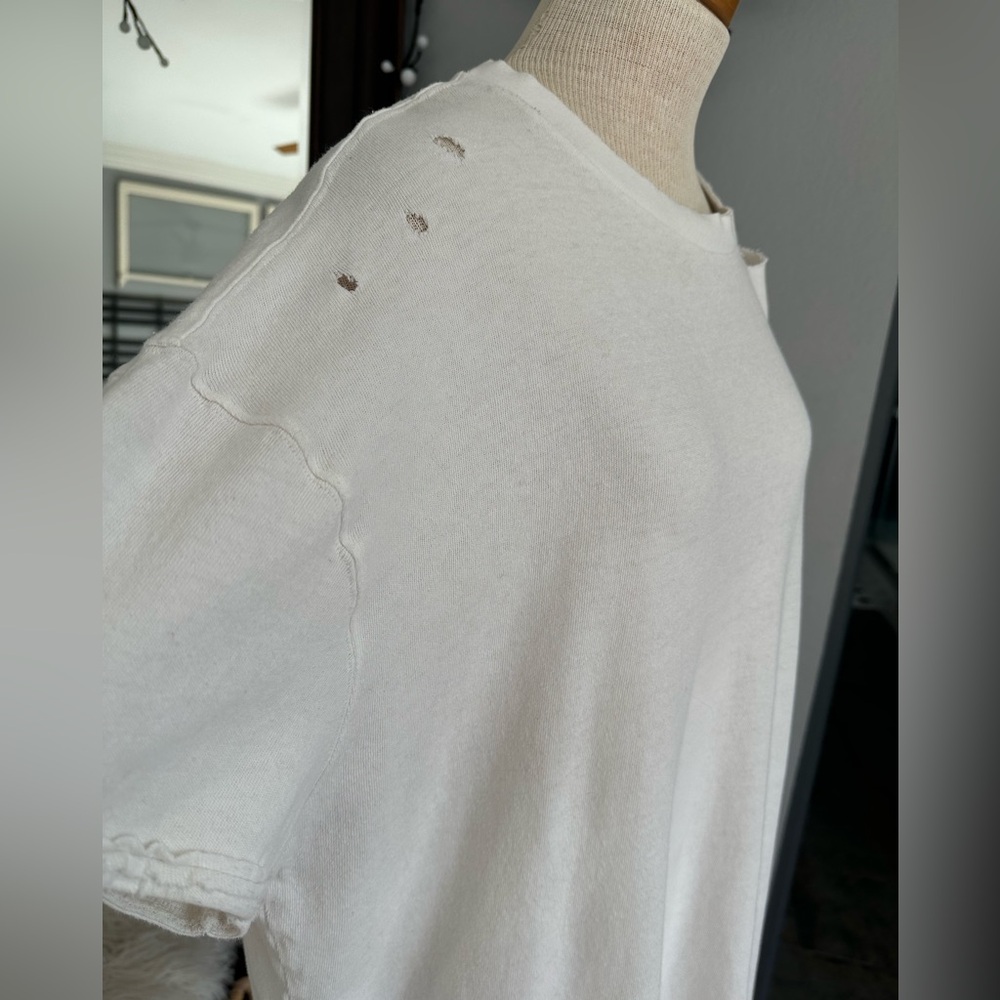 We The Free distressed white pocket t-shirt, size large - Picture 5 of 13
